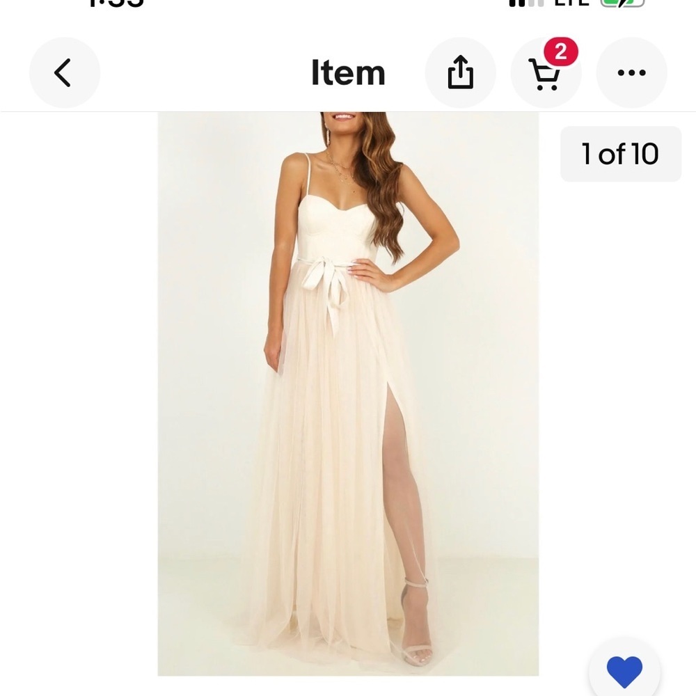 Custom At the Alter maxi corset strapless dress in Cream Size 4 - Picture 4 of 4